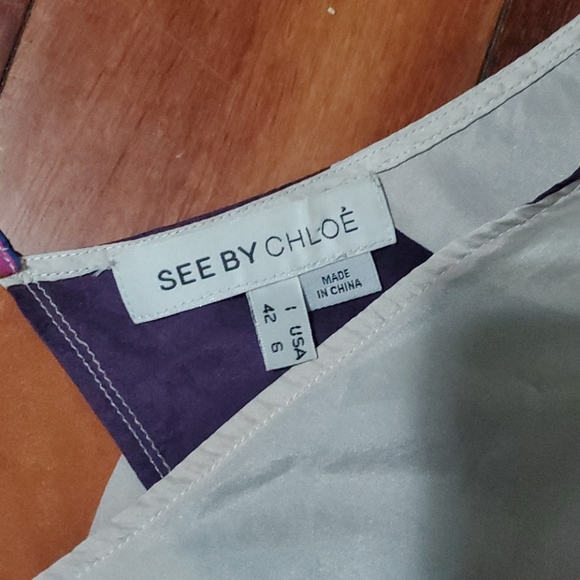 See by chloe pattern top sz 42 USA 6 - Picture 4 of 5